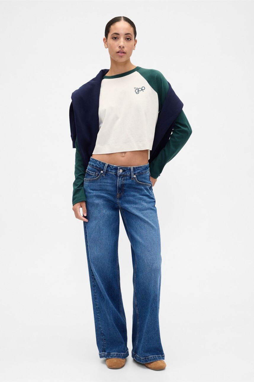 Remera Logo Gap Mujer Deep Hunter 505