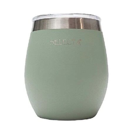 Kit Aqua de Termo 750Ml y Mate c/Tapa Acero Inox Doble Pared Verde Oliva