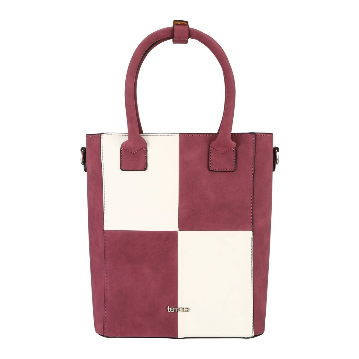 Matera de Mano Terrano con Correa Combinada - BORDO-BLANCO 