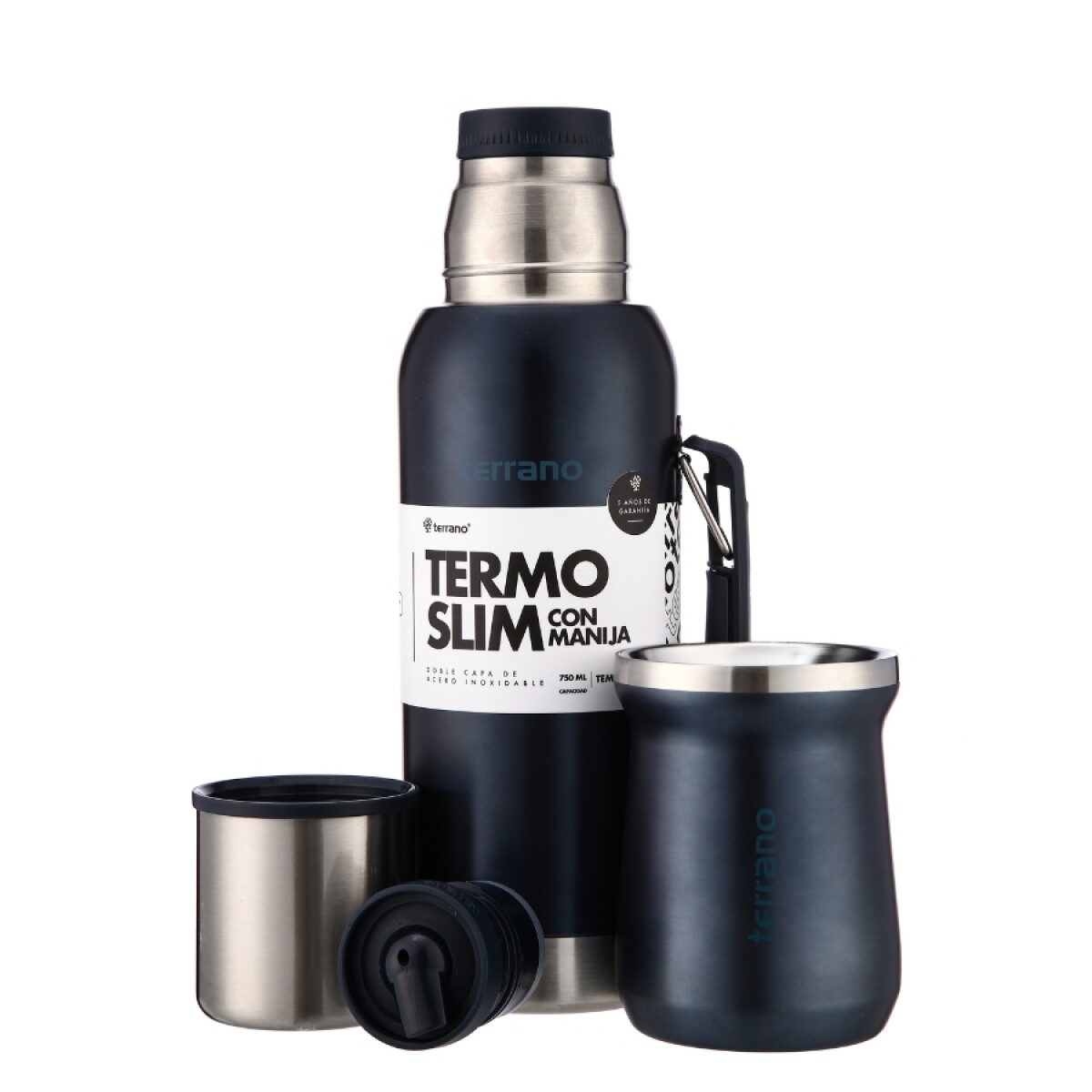 kit termo 750ml base silicona + mate tradicional 