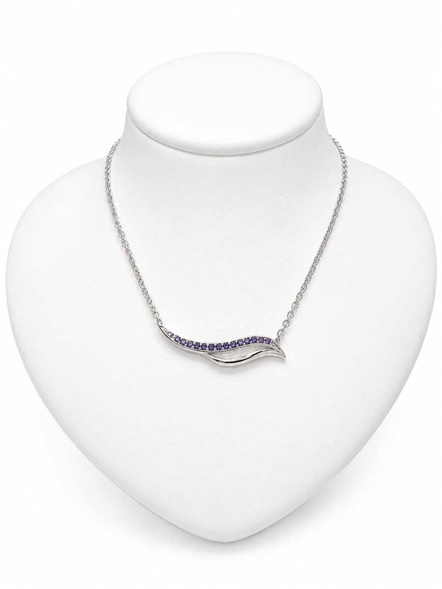 Conjunto cadena y colgante con Amatistas 