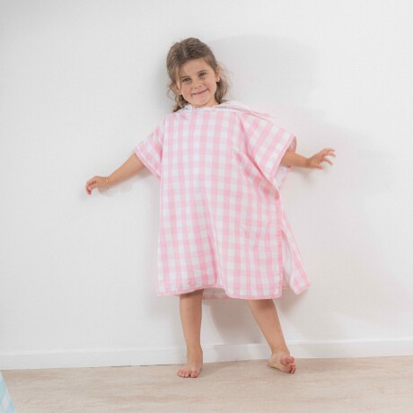 Toalla Poncho Vichy Rosa