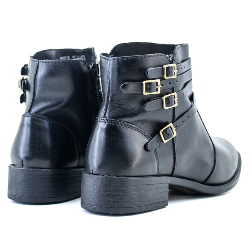 Bota Country con Hebillas de Mujer - 12813 Negro