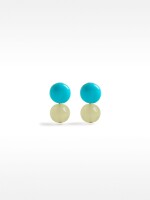 Pendientes Cortos Con Brillantes multicolor