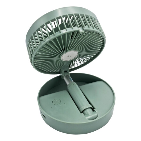 Ventilador Portatil Recargable Extensible 3 Velocidades Color Variante Verde oscuro