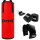 Kit Boxeo Bolsa Completa + Guantes + Bucal + Vendas Bolsa Roja Adultos