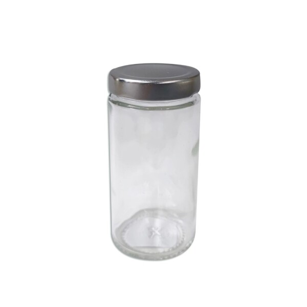 FRASCO DE VIDRIO CON TAPA 300 ML MULTICOLOR
