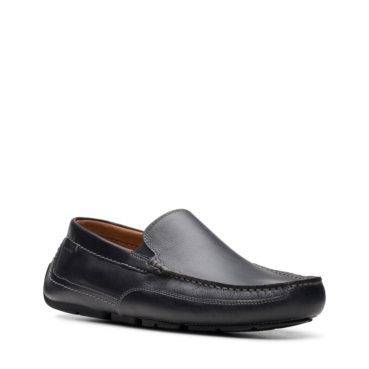 Zapato de Hombre Clarks Ashmont Step Blk Tumbled Lea - Negro 