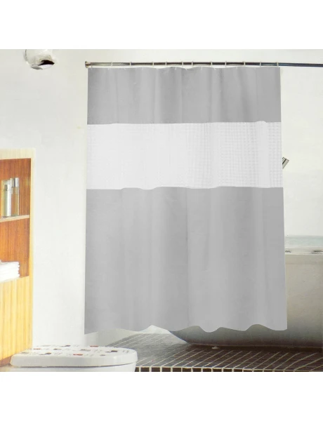 CORTINA DE BAÑO 180X200CM DISEÑO PIEDRAS GRIS CORTINA DE BAÑO 180X200CM DISEÑO PIEDRAS GRIS