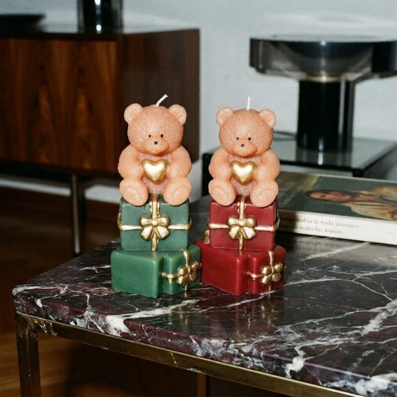 Vela regalos de navidad Verde