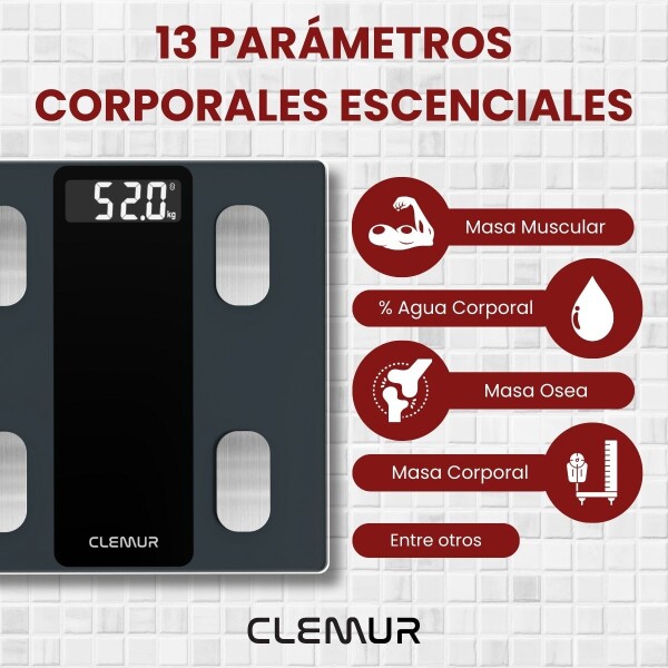Balanza Inteligente De Baño Digital Pesa Smart App Bluetooth Imback Color Gris Oscuro Balanza Inteligente De Baño Digital Pesa Smart App Bluetooth Imback Color Gris Oscuro