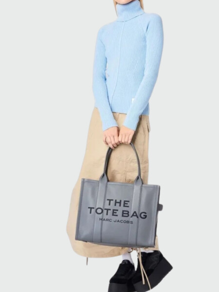 MARC JACOBS - THE LEATHER LARGE TOTE BAG Gris