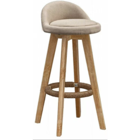 Banqueta de Madera Tapizada con Asiento de Tela Banqueta de Madera Tapizada con Asiento de Tela