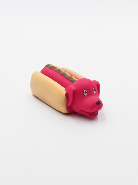 JUGUETE PARA MASCOTAS HOTDOG ROJO