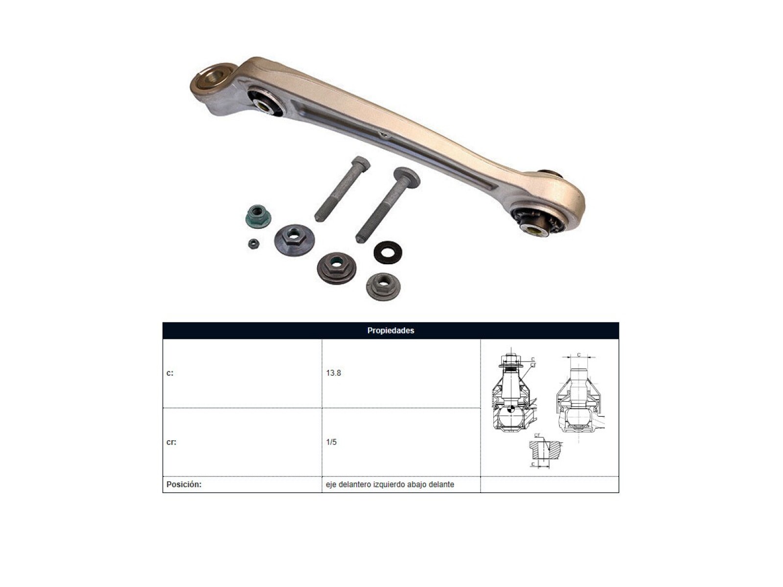 Brazo De Suspension Del Audi A4/Q5 08-17 Izq 