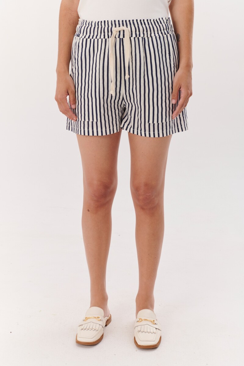 SHORT RAYAS AZUL