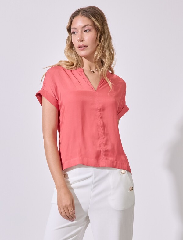 Blusa Saten ROJO