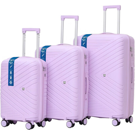 Set X3 Valijas De Viaje Rígidas 4 ruedas 20, 24 y 28 Violeta
