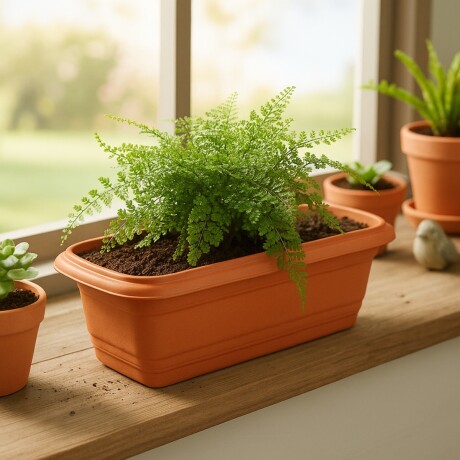 Maceta rectangular 3 lts MARRON