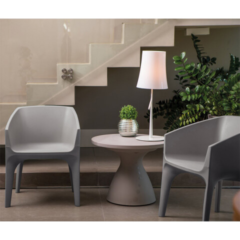 Sillón de polietileno "PACO" símil hormigón -TRAMONTINA TD0699