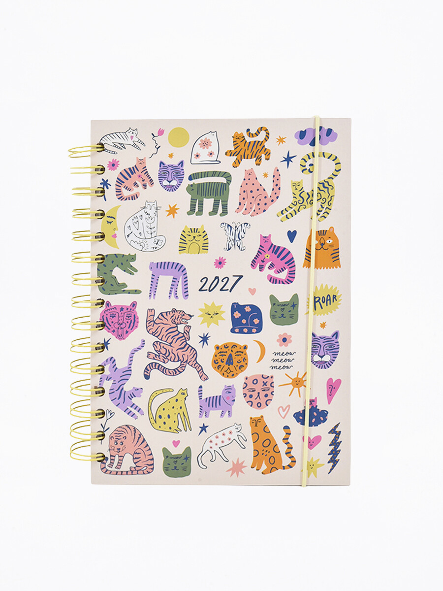 AGENDA CATS MULTICOLOR 2027 - OFF WHITE 