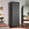 Multiuso 2 Puertas Armario Ropero Biblioteca Zapatera Gris Grafito Multiuso 2 Puertas Armario Ropero Biblioteca Zapatera Gris Grafito