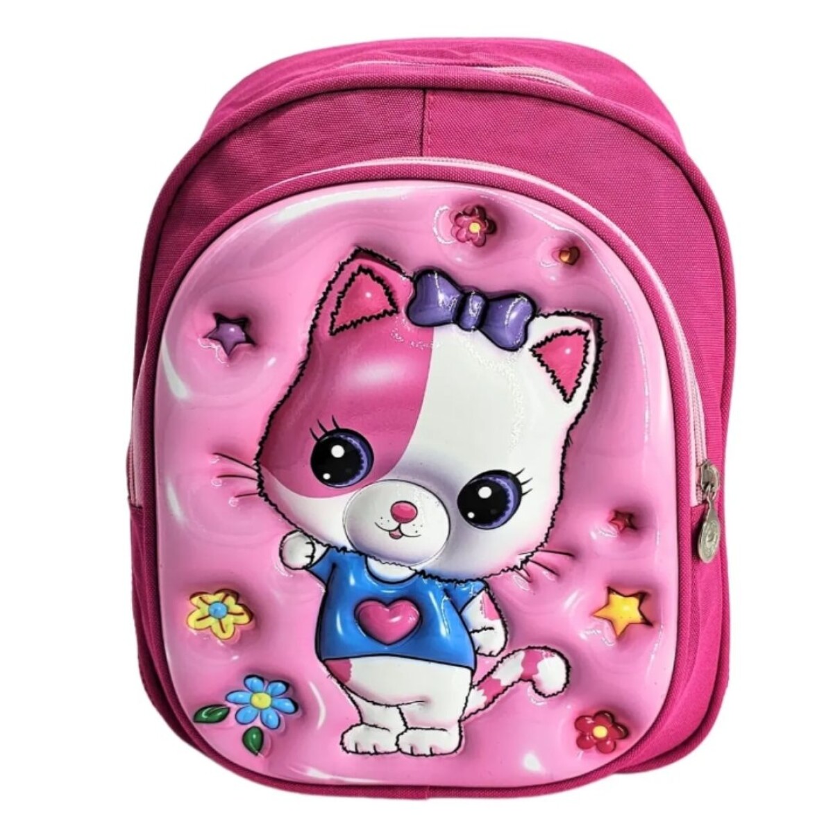 Mochila Estampada Con Relieve Pre-escolar - Gatito 