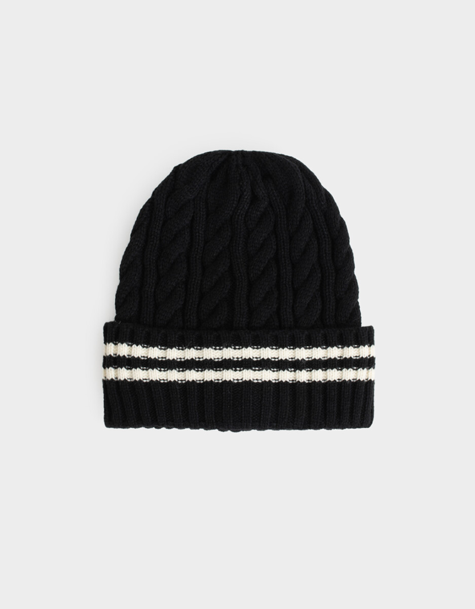 Gorro Tejido Varsity Negro 