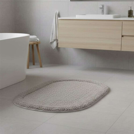 Alfombra Oval 40X60Cm Dos Texturas Natural