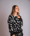 Buzo Print negro con blanco