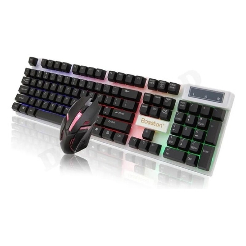Kit teclado y mouse Bosston Gamer USB con luz RGB Kit teclado y mouse Bosston Gamer USB con luz RGB