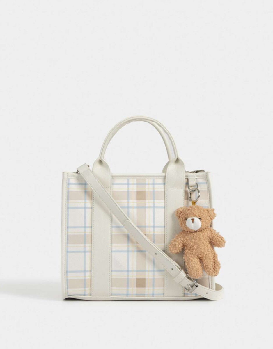 Cartera City Con Charm - Estampado Escoces 