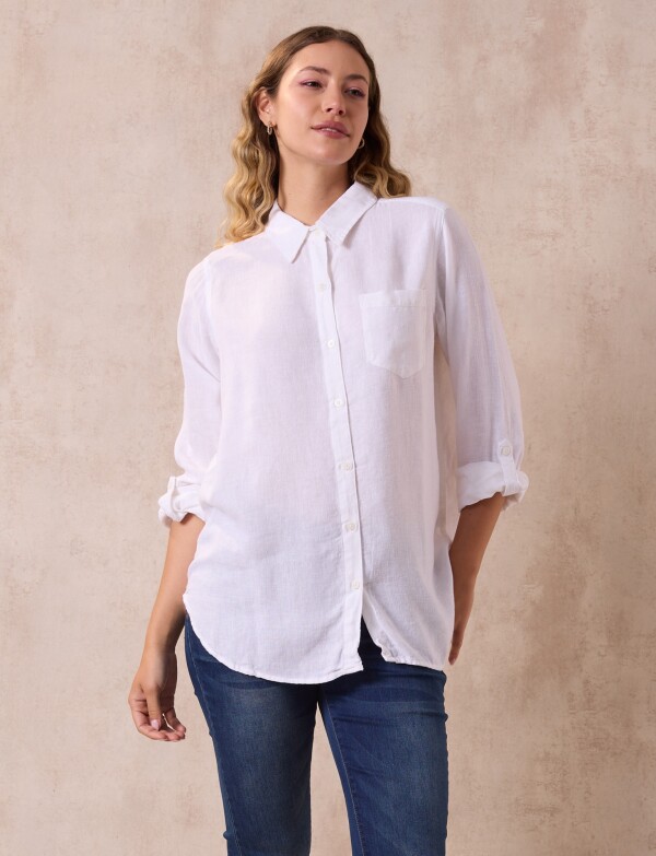 Camisa Lino Solid CRUDO