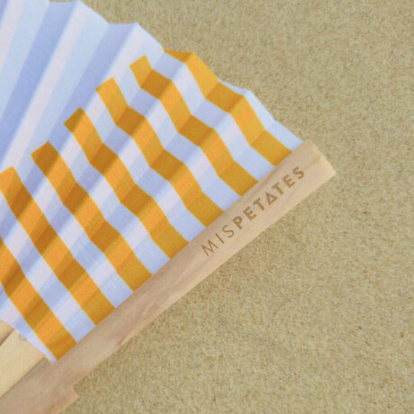 Abanico diseños en amarillo Franjas