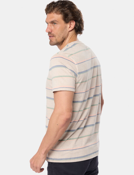 REMERA RAYADA Beige
