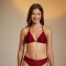 Top+bikini Twist Bordeaux