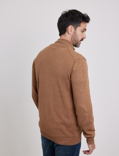 470656 CARDIGAN HARRINGTON LABEL Camel