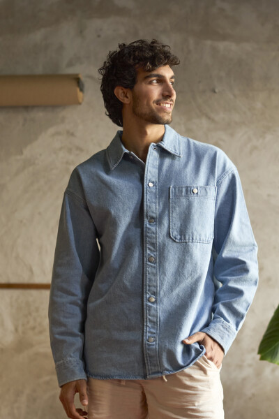 Sobrecamisa Santorini Denim Light Blue Denim