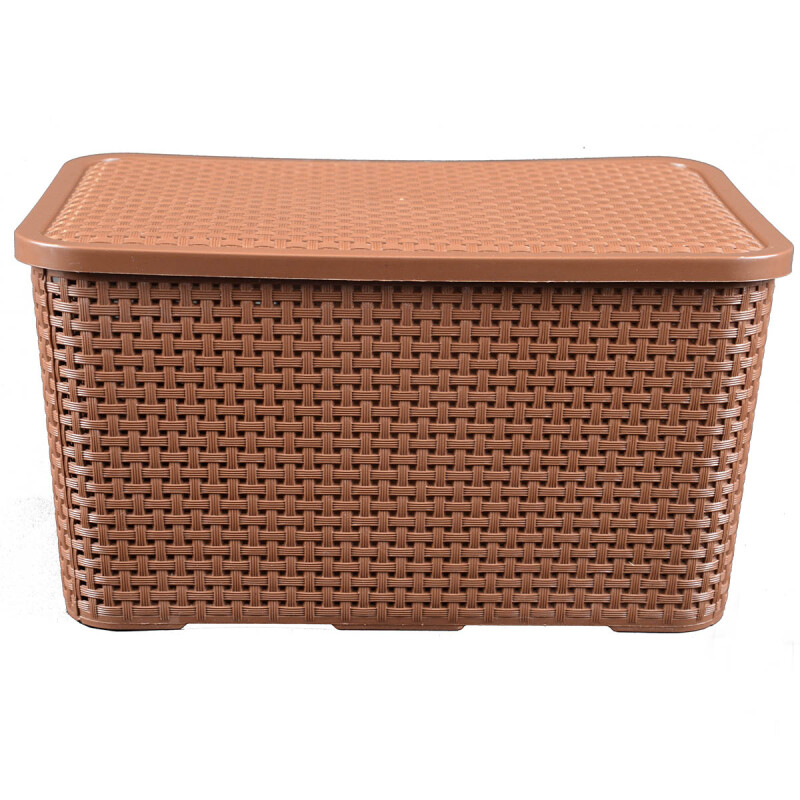 Caja simil ratán 7 lts MARRON