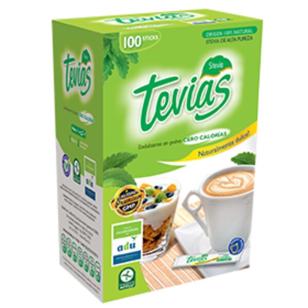 Edulcorante Bastones Tevias Stevia 100 Sobres Edulcorante Bastones Tevias Stevia 100 Sobres