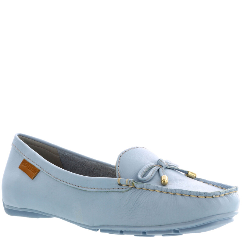 Zapatos de Mujer Bottero Mocasin c/moñita Azul Pastel