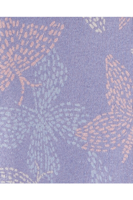 Campera de algodón, lila, diseño mariposas Sin color