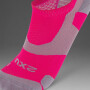Vectr Light Cushion No Show Compression Socks - Unisex Magenta/light Grey