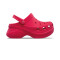 Plataformas Crocs Bae Velvet Clog W Mujer Digital Raspberry