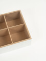 Caja Para Té Lyra, 4 Separaciones. Blanco