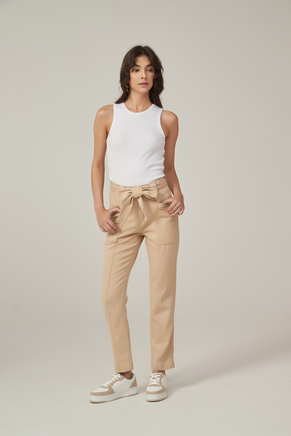 Pantalon Alekina Beige Claro