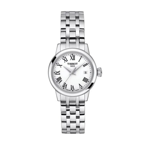 Reloj Tissot CLASSIC DREAM Lady T1292101101300 en acero con esfera blanca para mujer Gris