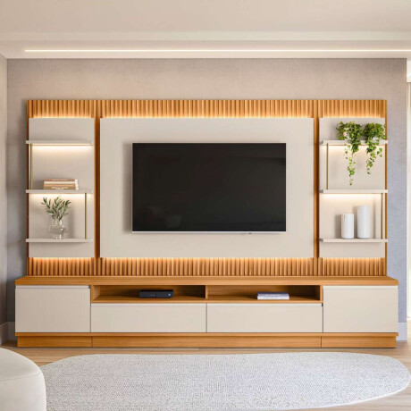 Modular para Tv Rack + Panel 2 Laterales San Paulo