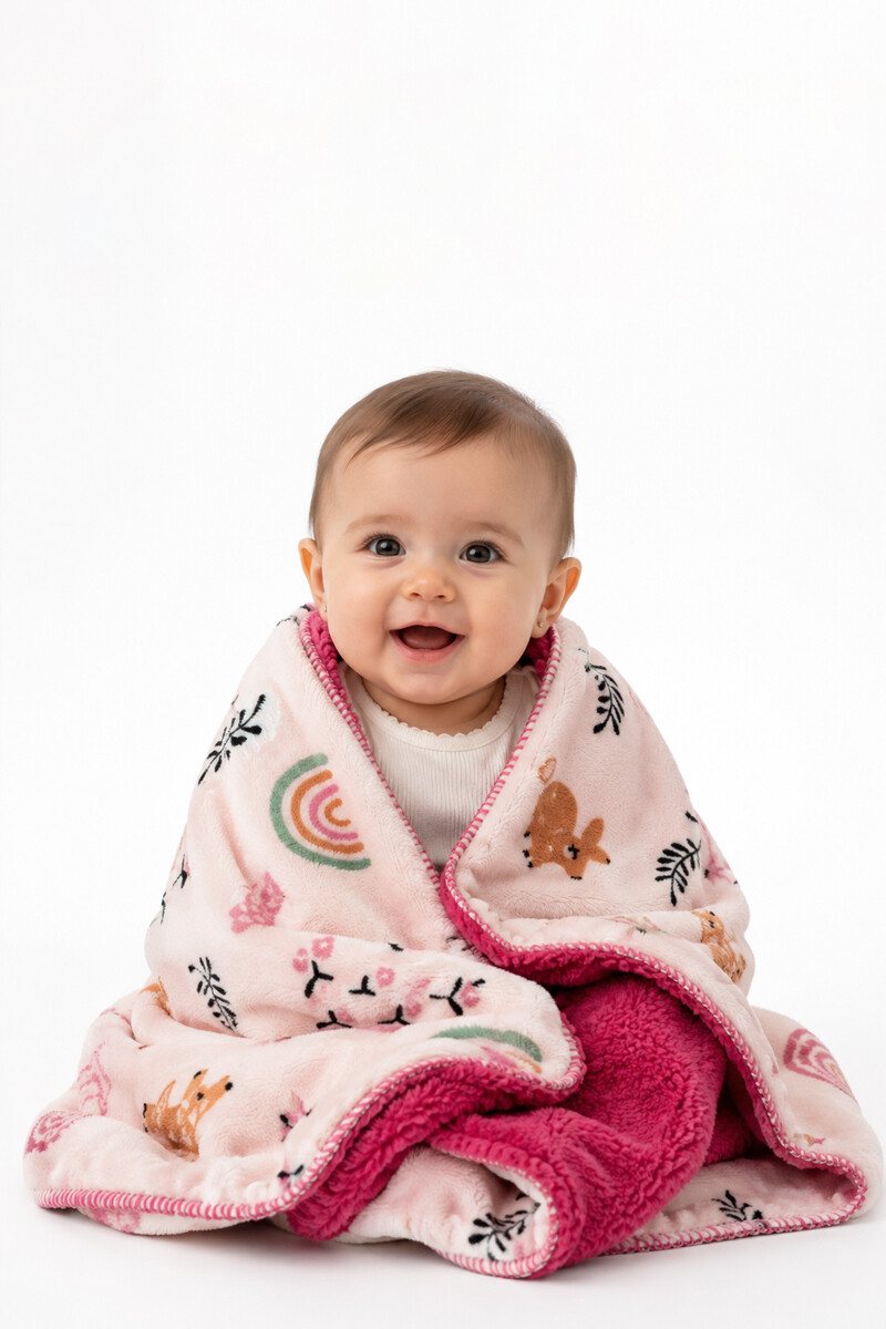 Manta estampada para bebé - Ciervos 