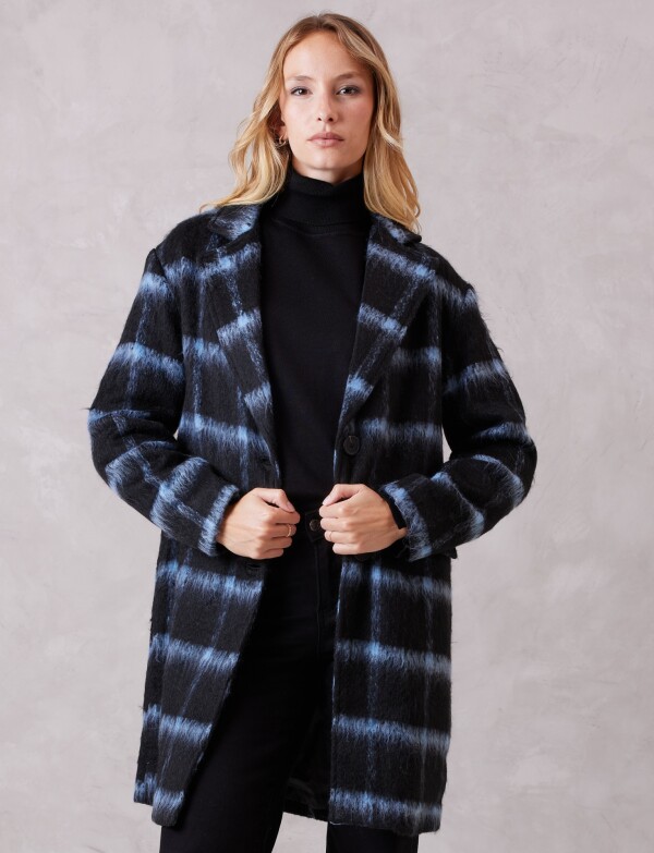 Tapado Mohair NEGRO/CELESTE